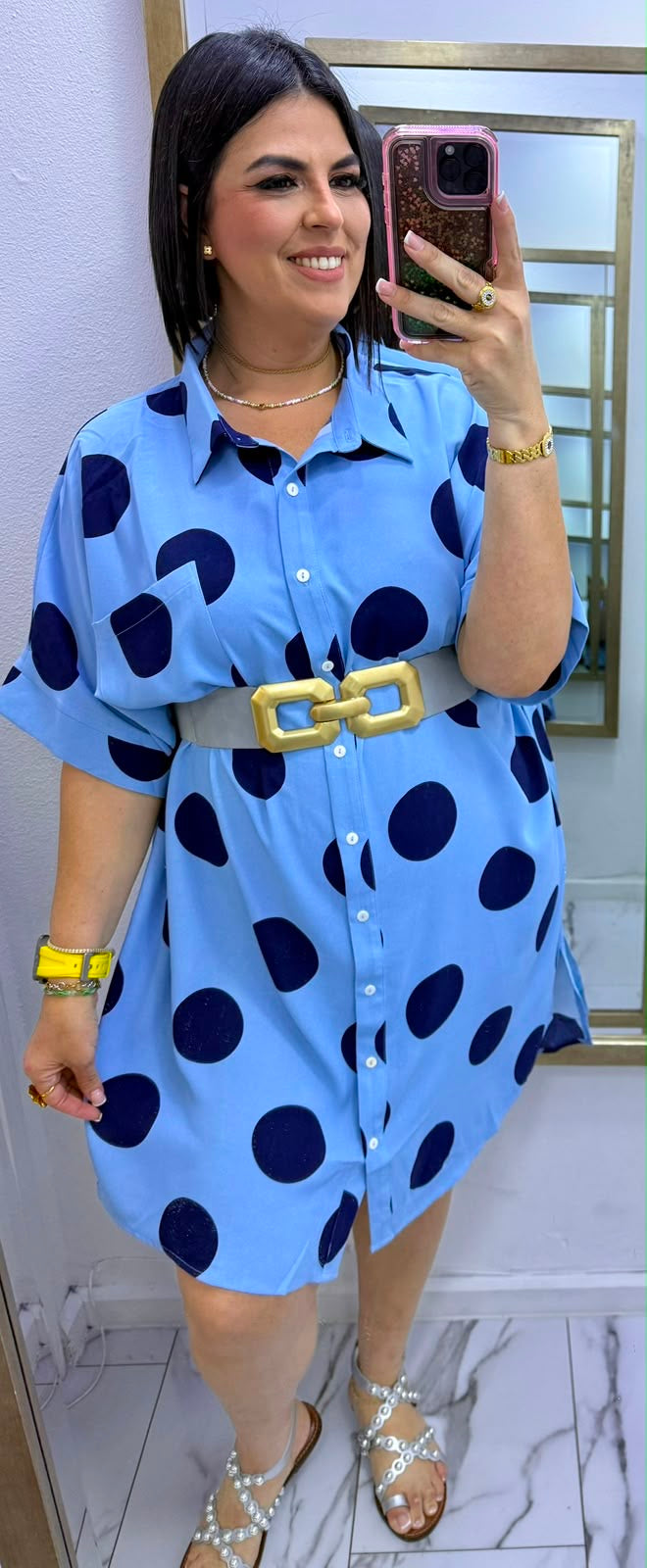 Vestido  Polka Dots Luna Azul