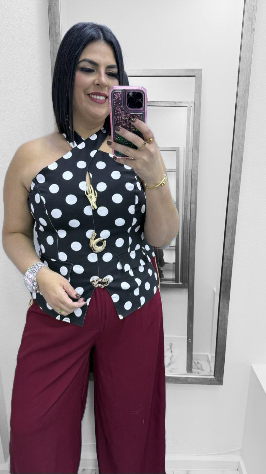 Top Cruzada Polka Dots