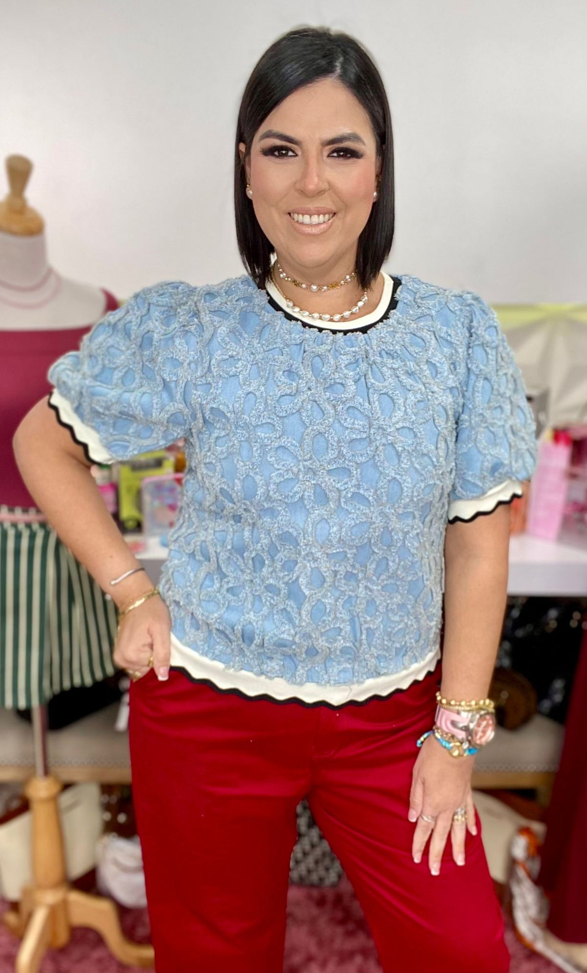 Blue Lace Charm