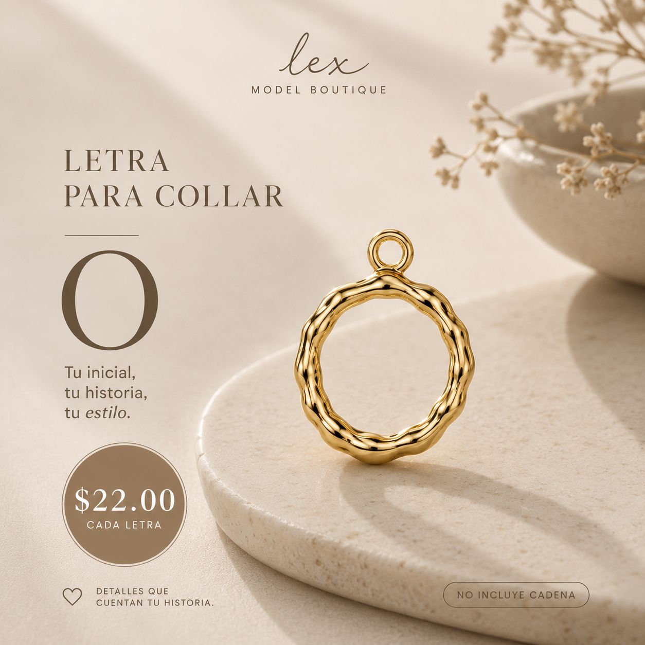 Golden Initial Charm