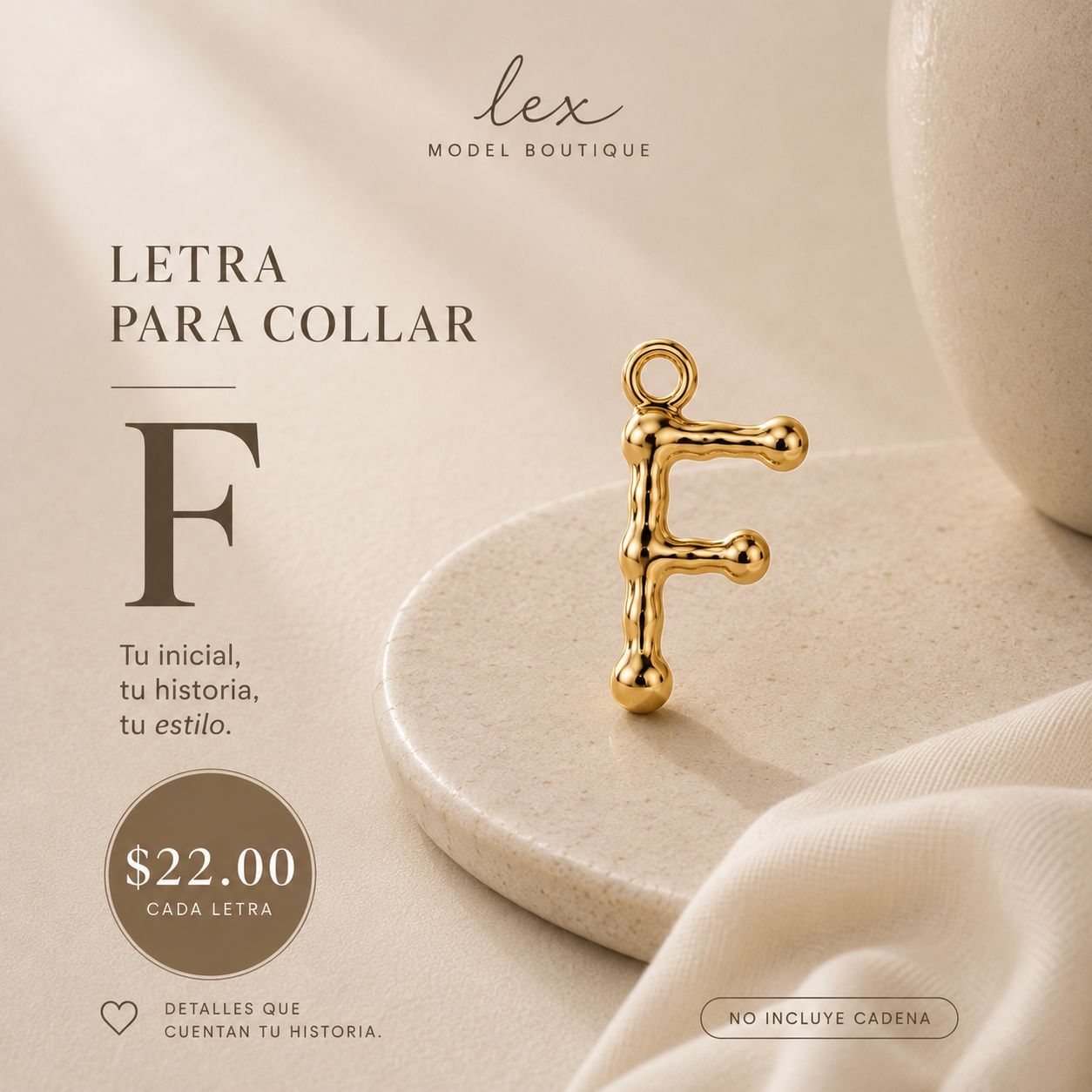 Golden Initial Charm