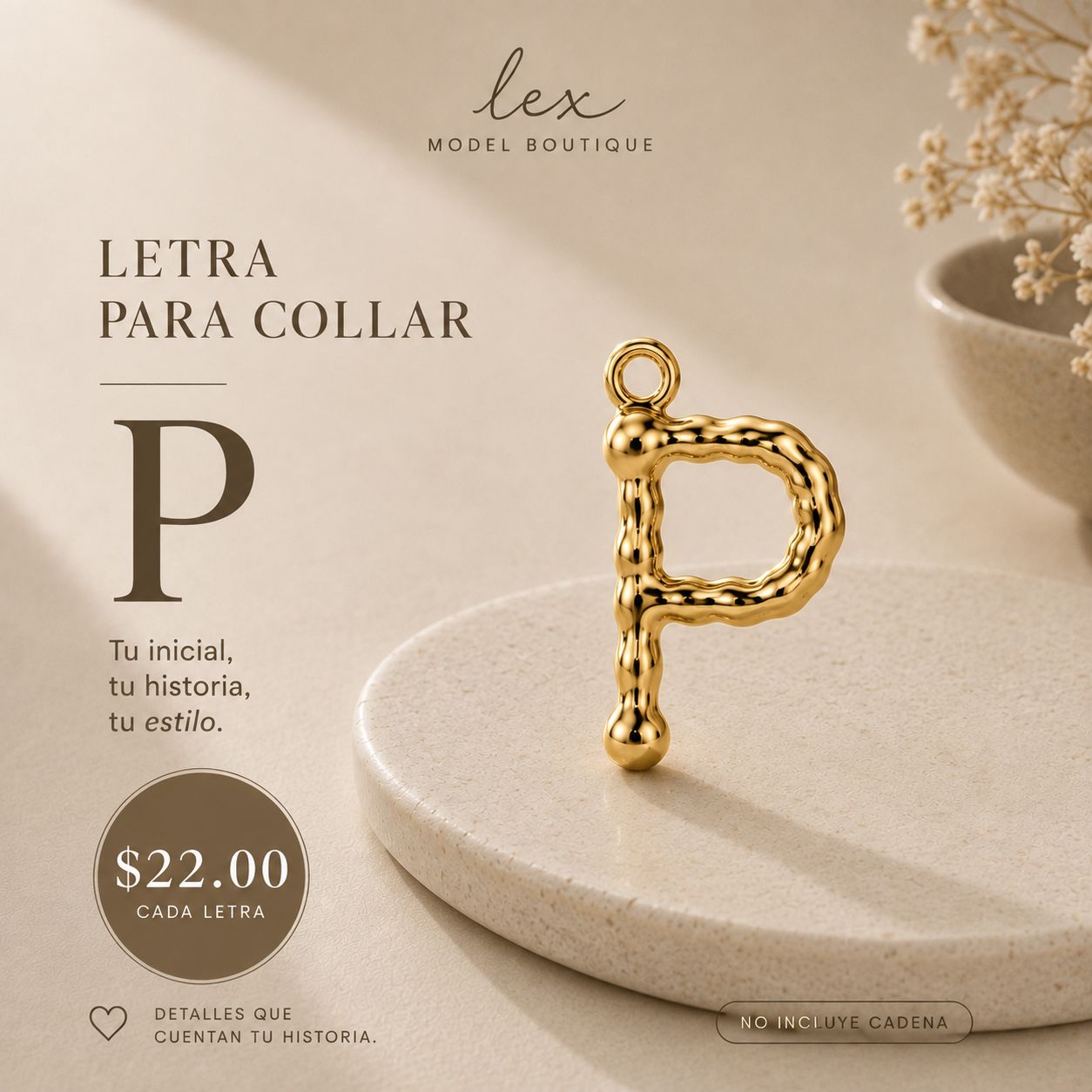Golden Initial Charm