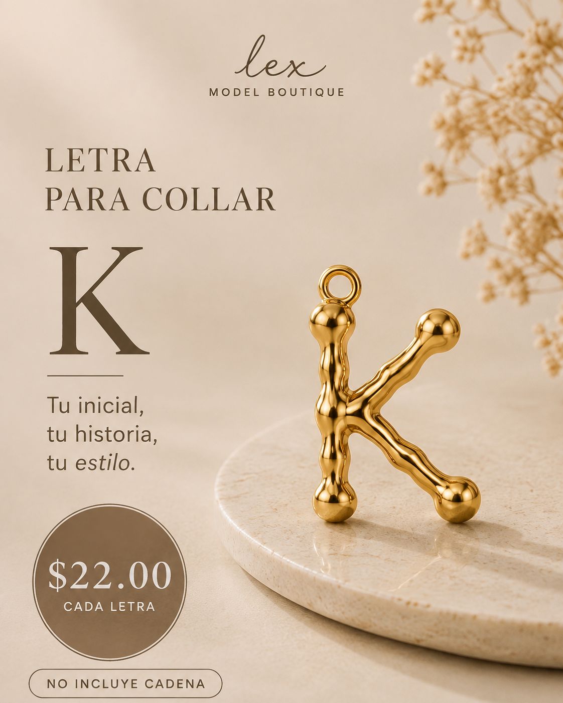 Golden Initial Charm