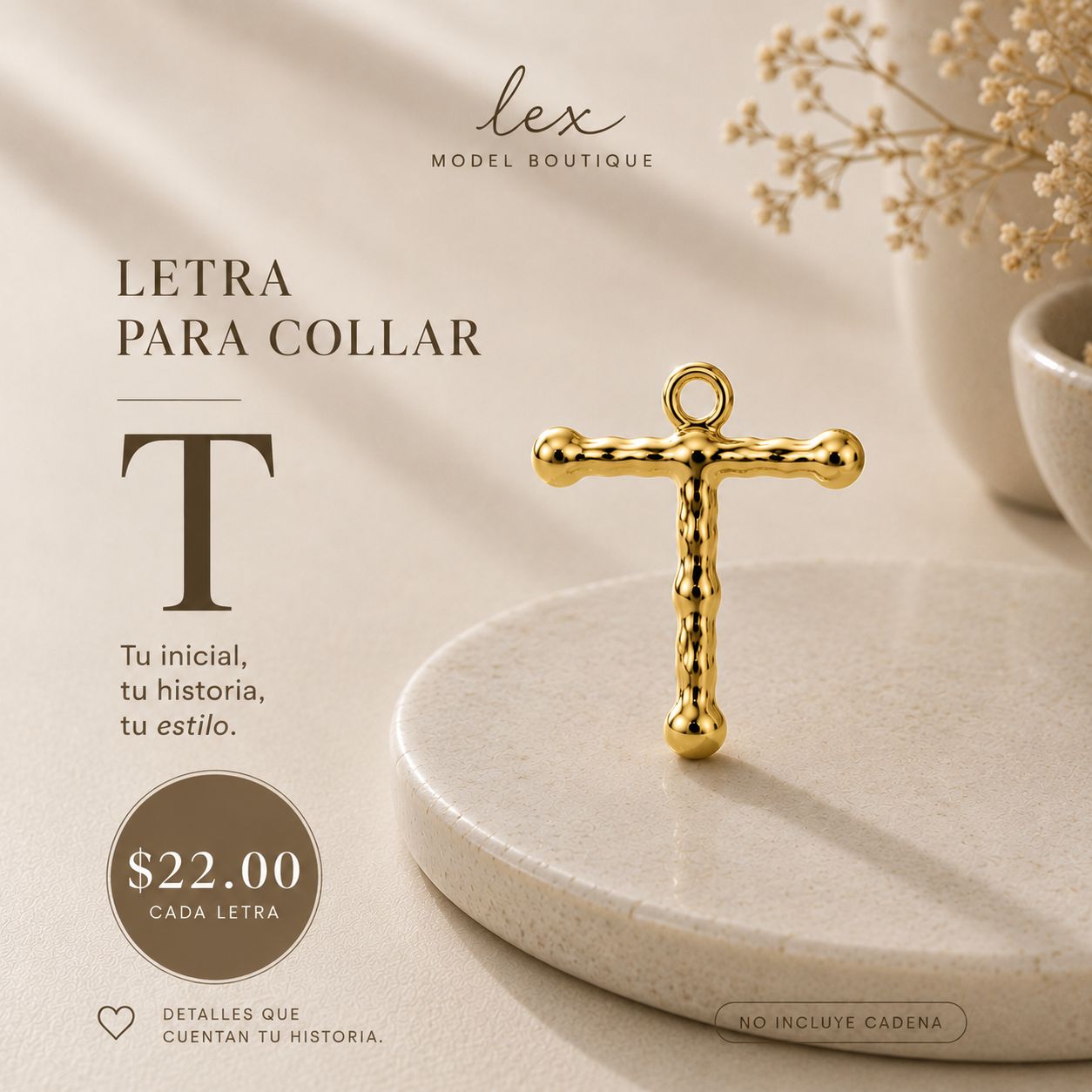 Golden Initial Charm