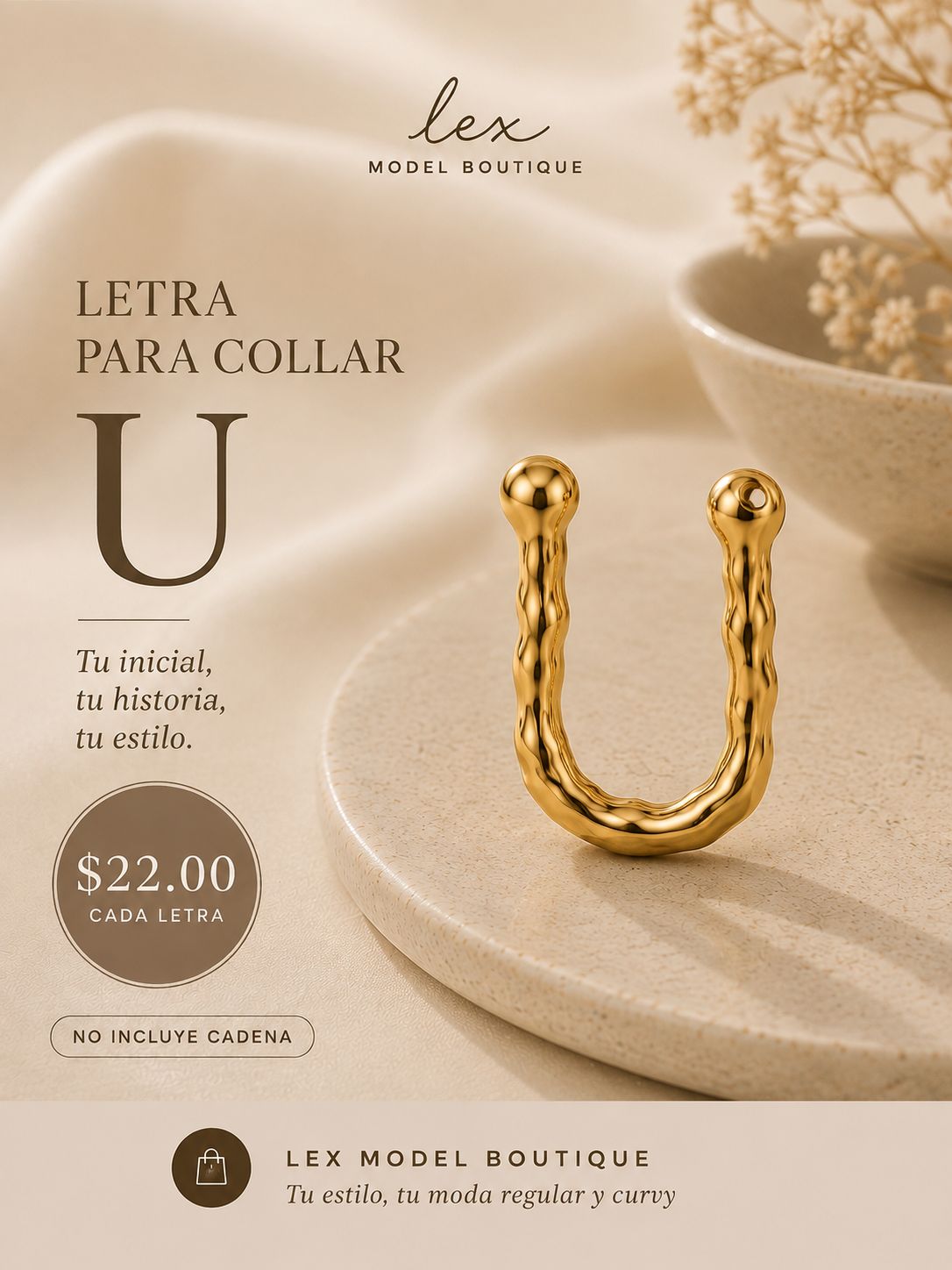 Golden Initial Charm